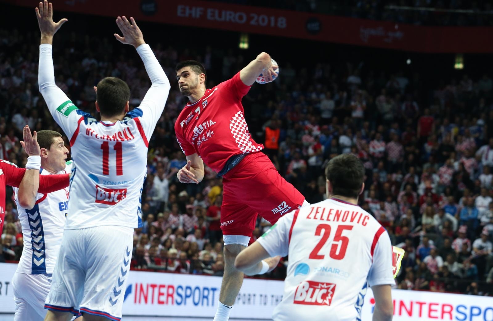 Spaladium Arena, Split – Europsko rukometno prvenstvo, skupina A, 1. kolo, Hrvatska – Srbija 32-22. Spaladium Arena, Split – Europsko rukometno prvenstvo, skupina A, 1. kolo, Hrvatska – Srbija 32-22.