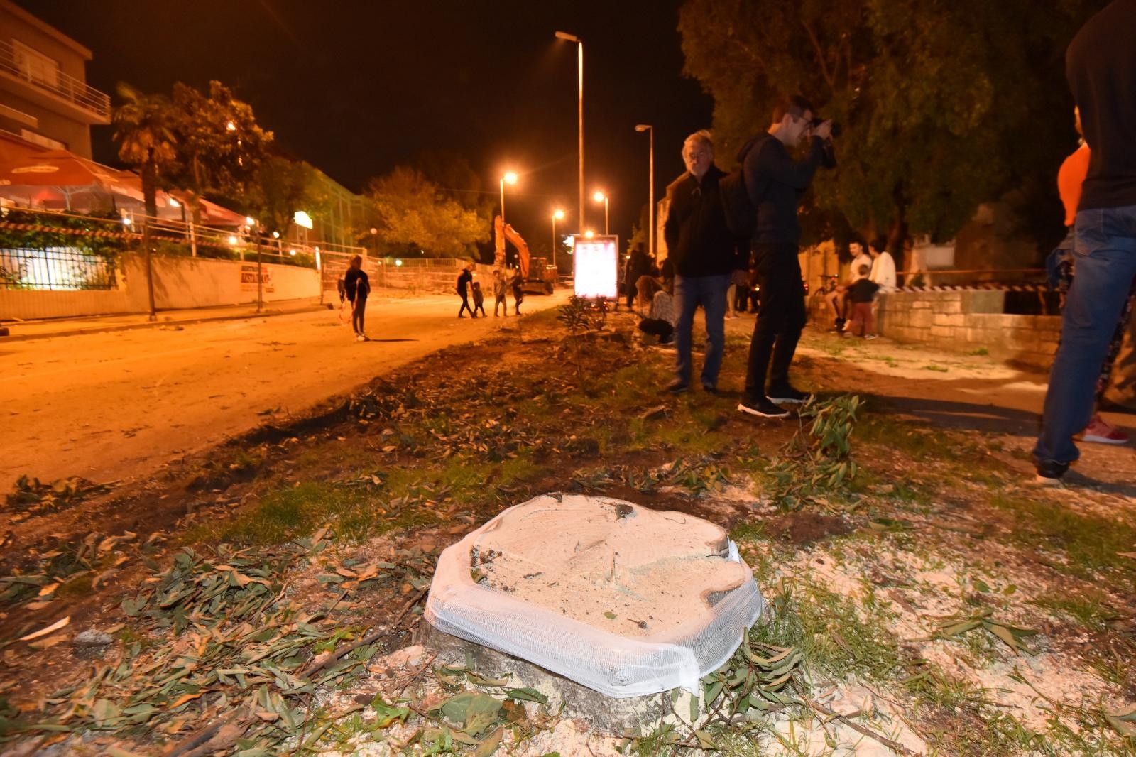 Prosvjed građana zbog odluke Grada da posječe drvored fafarikula u Vruljici Prosvjed građana zbog odluke Grada da posječe drvored fafarikula u Vruljici