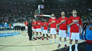 05.09.2015., Arena Zagreb, Zagreb – EuroBasket 2015., skupina C, 01. kolo, Hrvatska – Slovenija. Foto: PIXSELL 05.09.2015., Arena Zagreb, Zagreb – EuroBasket 2015., skupina C, 01. kolo, Hrvatska – Slovenija. Foto: PIXSELL