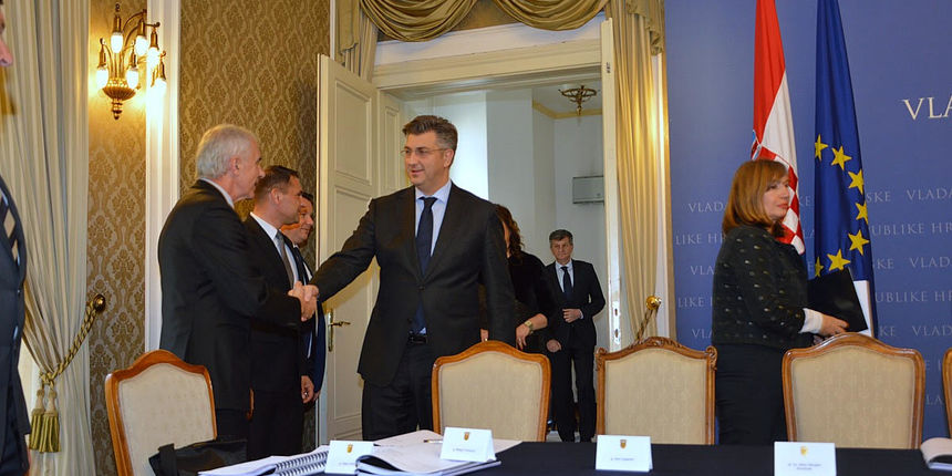 Župan Stipe Zrilić i premijer Andrej Plenković