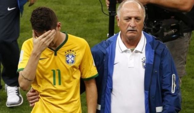 Luiz Felipe Scolari i Oscar, foto: Reuters
