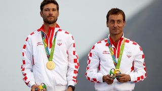Rioe de Janeiro. Olimpijski prvaci u klasi 470, Šime Fantela i Igor Marenić. Photo. Igor Kralj/PIXSELL Rioe de Janeiro. Olimpijski prvaci u klasi 470, Šime Fantela i Igor Marenić. Photo. Igor Kralj/PIXSELL
