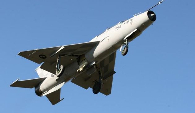 Pula – Preleti borbenih aviona Mig 21 Hrvatskog ratnog zrakoplovsta. Photo: Dusko Marusic/PIXSELL
