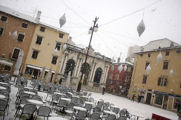 Snijeg u Zadru, 17. prosinca 2009, Foto: Saša Čuka