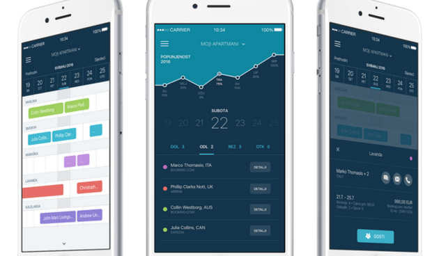 Rentlio mobilna aplikacija postavlja za iOS operativni sustav.