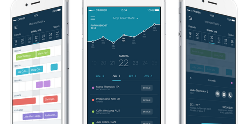 Rentlio mobilna aplikacija postavlja za iOS operativni sustav.