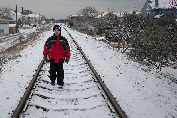 Snijeg u Bibinjama 3. veljače 2012, Foto: Leo Banić