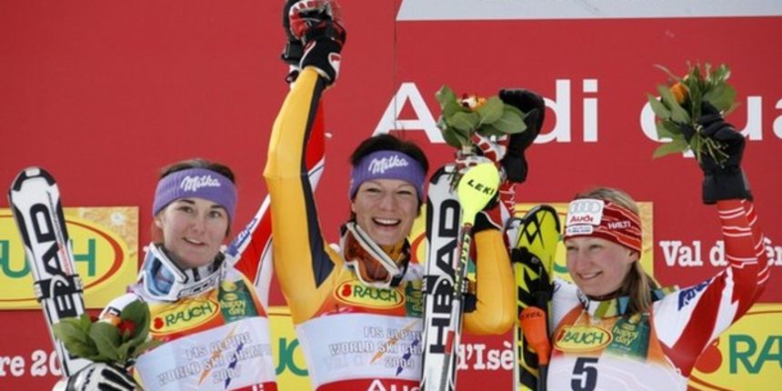 Zahrobska, Riesch i Poutiainen (Foto:Reuters) Zahrobska, Riesch i Poutiainen (Foto:Reuters)