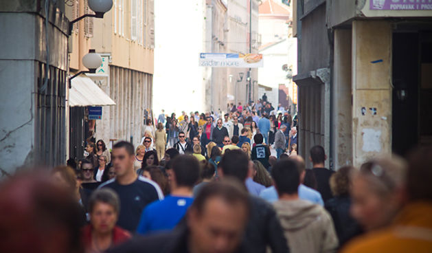 Subotnji đir po gradu 20. listopada 2012., guzva, ljudi, Kalelarga (foto:Saša Čuka)