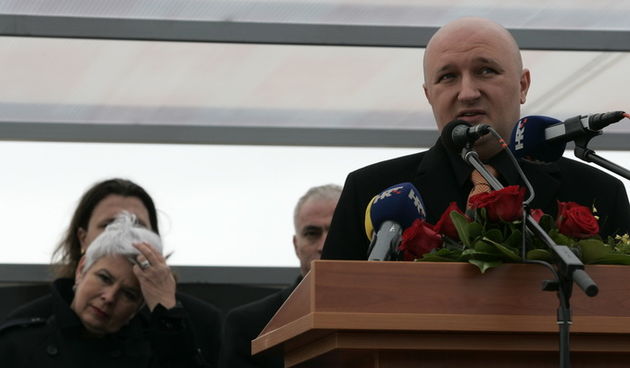 Knin, 150311.
Premijerka Jadranka Kosor otvorila je radove na prosirenju pogona tvornice Div u Kninu.
Tomislav Debeljak vlasnik Div-a
Foto : Jakov Prkic / Cropix