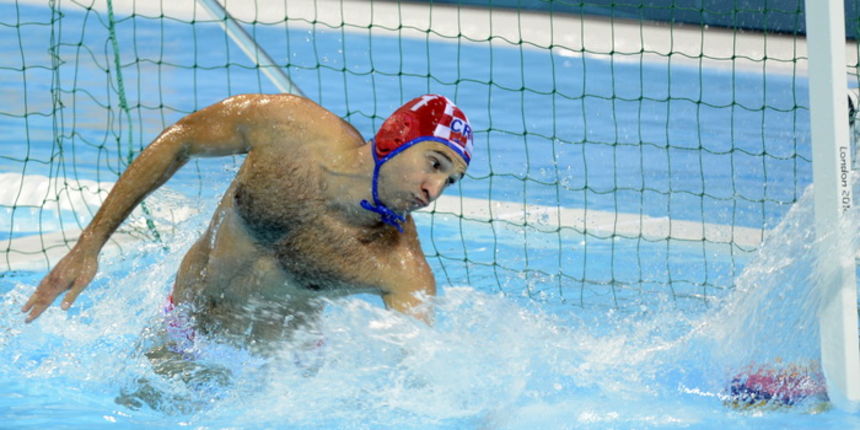 London, Velika Britanija, 290712.
Vaterpolo Arena.
Hrvatska muska vaterpolo reprezentacija igra utakmicu 1. kola u skupini A protiv Grcke tijekom Olimpijskih igara u Londonu.
Na fotografiji: Josip Pavic, golman Hrvatske.
Foto: Drago Sopta / CROPIX London, Velika Britanija, 290712.
Vaterpolo Arena.
Hrvatska muska vaterpolo reprezentacija igra utakmicu 1. kola u skupini A protiv Grcke tijekom Olimpijskih igara u Londonu.
Na fotografiji: Josip Pavic, golman Hrvatske.
Foto: Drago Sopta / CROPIX