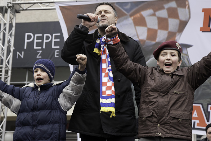 Zadarski branitelji na prosvjedu u Zagrebu 26. veljace 2011, Foto: Leo Banic Zadarski branitelji na prosvjedu u Zagrebu 26. veljace 2011, Foto: Leo Banic