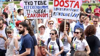 Održan je XV Zagreb Pride pod motom Još Hrvatska ni propala. Photo: PIXSELL Održan je XV Zagreb Pride pod motom Još Hrvatska ni propala. Photo: PIXSELL
