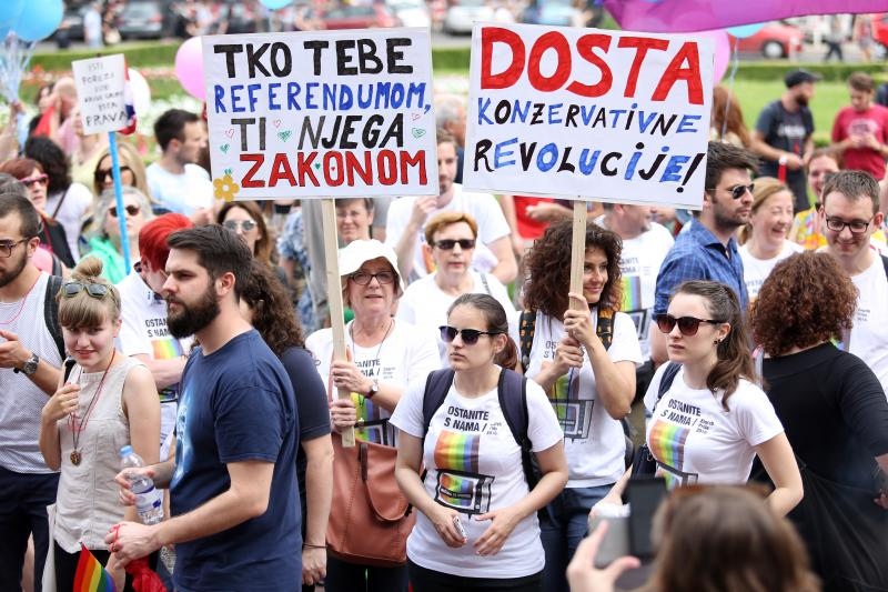 Održan je XV Zagreb Pride pod motom Još Hrvatska ni propala. Photo: PIXSELL Održan je XV Zagreb Pride pod motom Još Hrvatska ni propala. Photo: PIXSELL