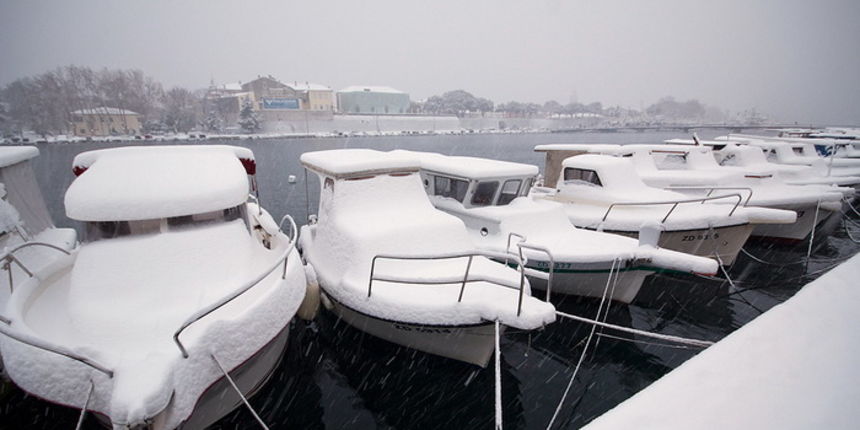 Snijeg u Zadru 4. veljače 2012, Foto: Saša Čuka Snijeg u Zadru 4. veljače 2012, Foto: Saša Čuka