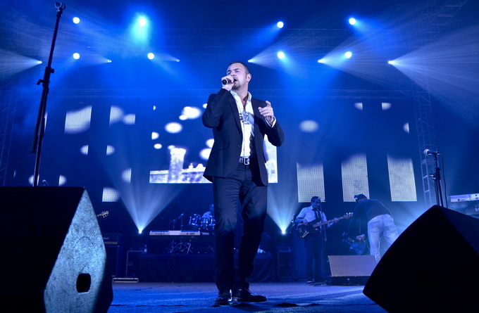 Zagreb, 201212. 
Dom Sportova.
Koncert Zvijezde Hit Recordsa, na kojem nastupaju izvodjaci koji izdaju albume za tu izdavacku kucu.
Na fotografiji: Sandi Cenov.
Foto: Admir Buljubasic / CROPIX