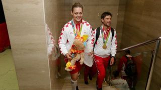 Hrvatski olimpijci svečano dočekani na Plesu. Sandra Perković, Šime Fantela, Igor Marenić, Tonči Stipanović. Photo: Dalibor Urukalovic/PIXSELL Hrvatski olimpijci svečano dočekani na Plesu. Sandra Perković, Šime Fantela, Igor Marenić, Tonči Stipanović. Photo: Dalibor Urukalovic/PIXSELL