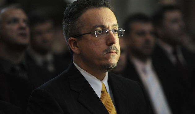 Zadar, 241112. 
Obiljezavanje Dana grada Zadra i dolazak generala Ante Gotovine pocasnog gradjanina grada Zadra. General Gotovina na svetoj misi u katedrali Sv. Stosije. 
Na slici odvjetnik Luka Misetic.
Foto: Luka Gerlanc / CROPIX