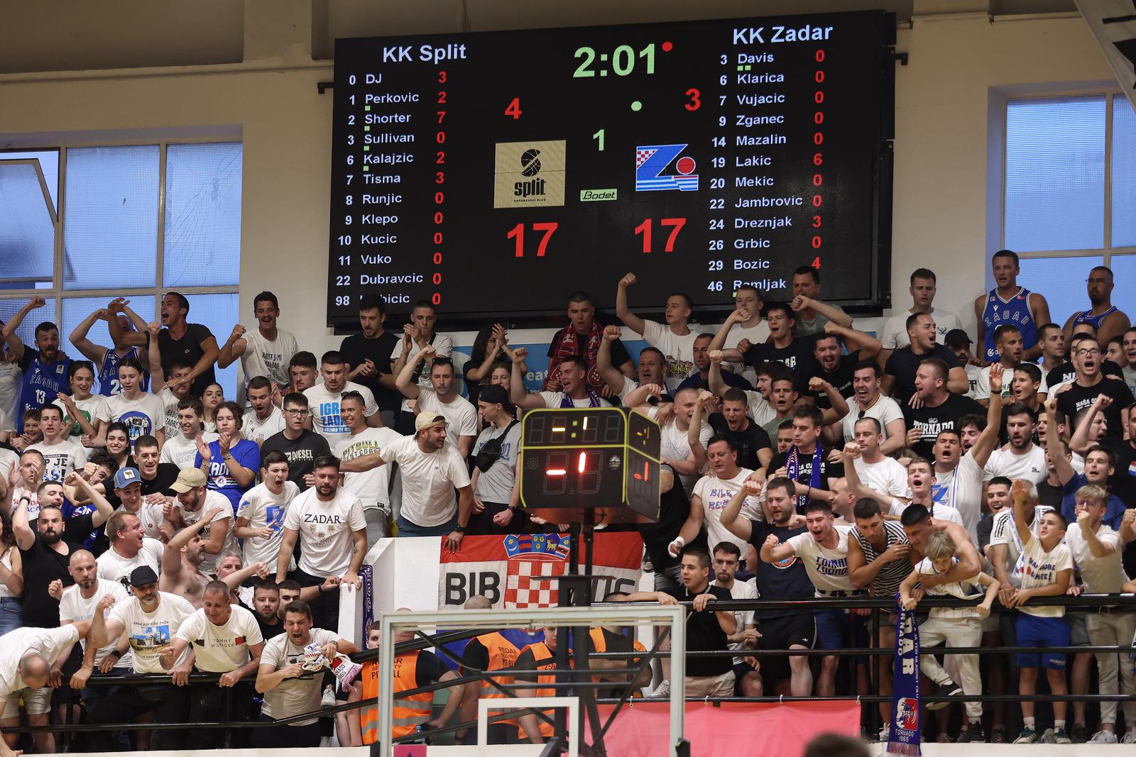 Favbet Premijer liga, finale doigravanja, 3. utakmica: KK Split – KK Zadar 87-77 Favbet Premijer liga, finale doigravanja, 3. utakmica: KK Split – KK Zadar 87-77