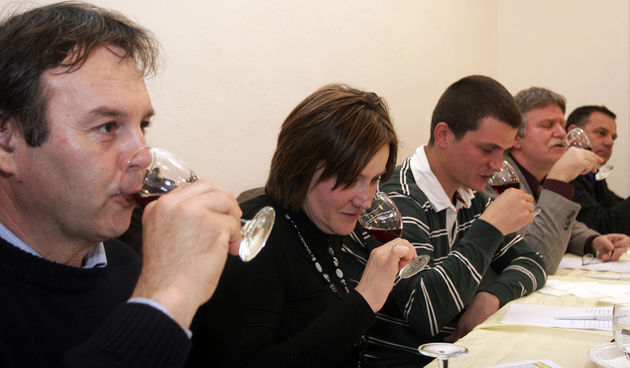 S 12. degustacije ravnokotarskih vina – Degustatori koji su ocijenjivali kvalitetu vina mogli su se uvjeriti u njegovu kvalitetu. Foto: Branislav Grgurovic / CROPIX