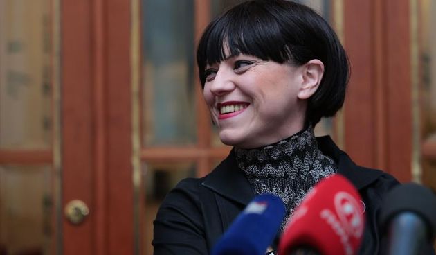 31.01.2014., Zagreb – Saborska zastupnica Mirela Holy odrzala je konferenciju za medije o seizmickim istrazivanjima. Mirela Holy i Atana Grbic Matijevic. Photo: Patrik Macek/PIXSELL Autor  Patrik Macek/PIXSELL KLJUČNE RIJEČI  saborska zastupnica, Mirela