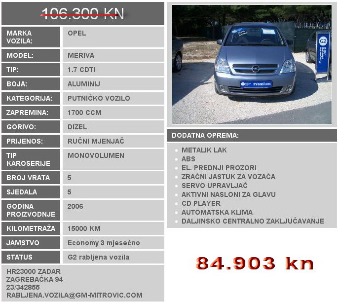Opel Meriva 1.7 CDTI