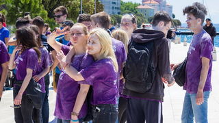 Ludijada maturanata na zadarskoj rivi 17. svibnja 2016. Foto: Bojan Bogdanić