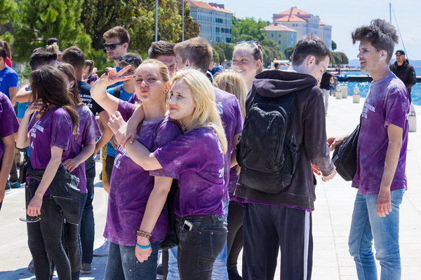 Ludijada maturanata na zadarskoj rivi 17. svibnja 2016. Foto: Bojan Bogdanić