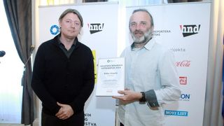 Velika dvorana HND-a, Proglasenje pobjednika 12. natjecaja Hrvatska novinska fotografija. Photo: Goran Jakus/PIXSELL Velika dvorana HND-a, Proglasenje pobjednika 12. natjecaja Hrvatska novinska fotografija. Photo: Goran Jakus/PIXSELL