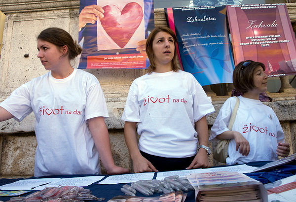 Akcija “Zivot na dar” na Narodnom trgu