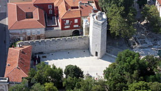 Zadar – Zračne snimke – Kapetanova Kula, Trg pet bunara (foto: Marin Gospić)