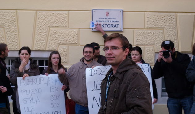 Studentski prosvjed, Zadar 5.12.2007.