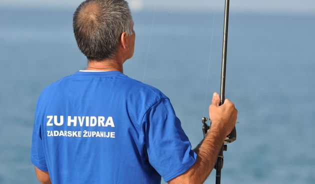 Zadar, 091111.
Grad Zadar je domacin 17. Svehrvatskog sportskog natjecanja invalida Domovinskog rata (SSNIDOR) u sklopu kojega se danas na rivi odrzalo natjecanje u ribolovu.
Foto: Luka Gerlanc / CROPIX