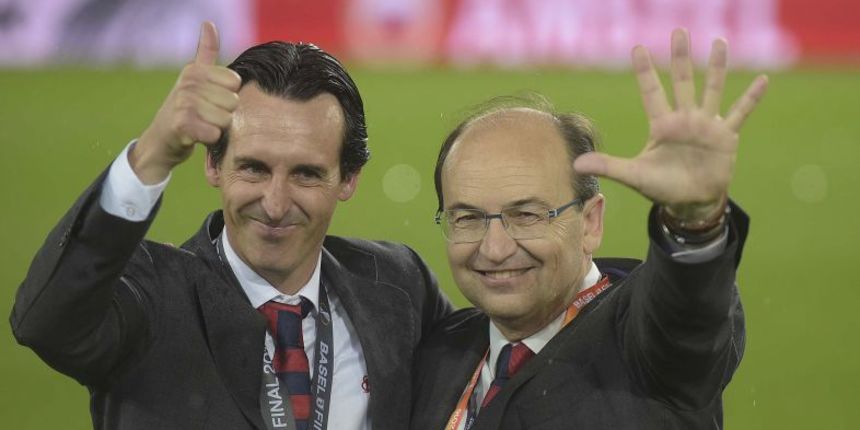 Unai Emery i predsjednik kluba Jose Castro, foto: sevillafc