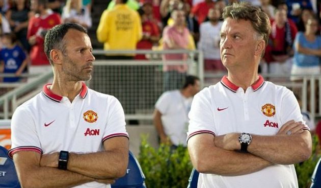 Ryan Giggs i Louis van Gaal, foto: AI/dailymail.co.uk