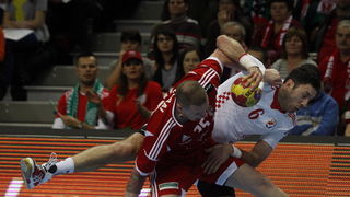 Veszprem, 040413.
Kvalifikacijska utakmica za Europsko prvenstvo rukometnih reprezentacija Madjarske i Hrvatske.
Na fotografiji: Blazenko Lackovic.
Foto: Zeljko Hajdinjak / Cropix