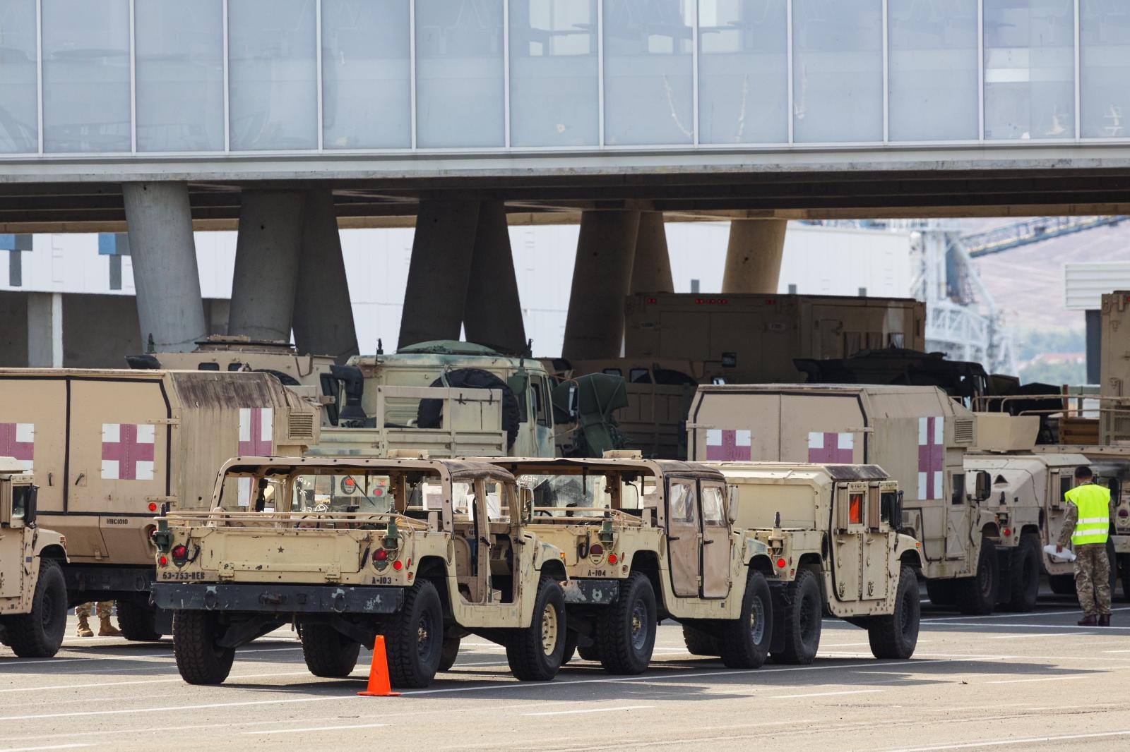 U Gaženicu dopremljena vojna oprema i sredstva za vježbu Immediate Response 21 U Gaženicu dopremljena vojna oprema i sredstva za vježbu Immediate Response 21