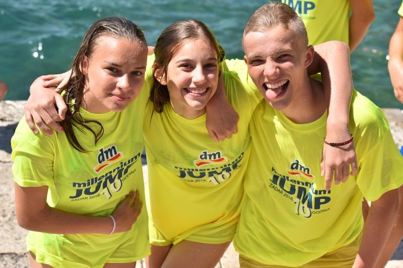 Jubilarni 10. dm Millennium Jump na zadarskoj rivi, Photo: Dino Stanin/PIXSELL Jubilarni 10. dm Millennium Jump na zadarskoj rivi, Photo: Dino Stanin/PIXSELL