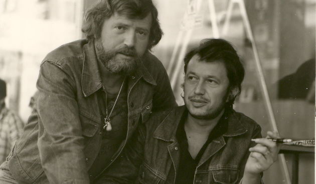 Joso Špralja i Tomislav Marijan Bilosnić sedamdesetih godina prošloga stoljeća