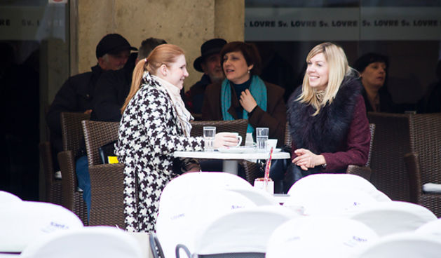 Đir po gradu 9. siječnja 2013. kava, kafić, prijateljice, žene(foto:Saša Čuka)
