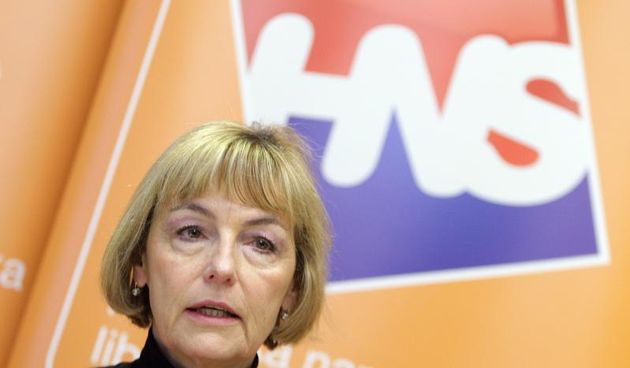 21.12.2013., Zagreb – U hotelu Double Tree Hilton na konferenciji za medije HNS je predstavio rezultate svojih ministara u prvoj polovici mandata Vlade. Vesna Pusic. Photo: Borna Filic/PIXSELL