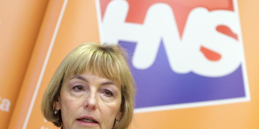 21.12.2013., Zagreb – U hotelu Double Tree Hilton na konferenciji za medije HNS je predstavio rezultate svojih ministara u prvoj polovici mandata Vlade. Vesna Pusic. Photo: Borna Filic/PIXSELL 21.12.2013., Zagreb – U hotelu Double Tree Hilton na konferenciji za medije HNS je predstavio rezultate svojih ministara u prvoj polovici mandata Vlade. Vesna Pusic. Photo: Borna Filic/PIXSELL