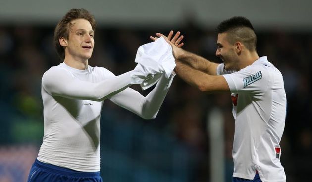 Stadion u Kranjcevicevoj, Zagreb – MAXtv 1. HNL, 13. kolo, NK Hrvatski Dragovoljac – NK Hajduk. Bencun i Maglica. Photo: Igor Kralj/PIXSELL