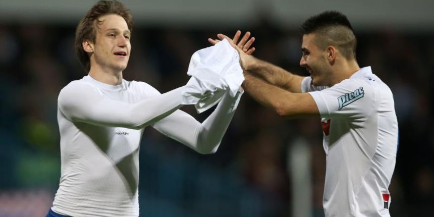 Stadion u Kranjcevicevoj, Zagreb – MAXtv 1. HNL, 13. kolo, NK Hrvatski Dragovoljac – NK Hajduk. Bencun i Maglica. Photo: Igor Kralj/PIXSELL