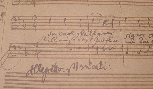 Mozartova partitura (Foto: wijnia.com)