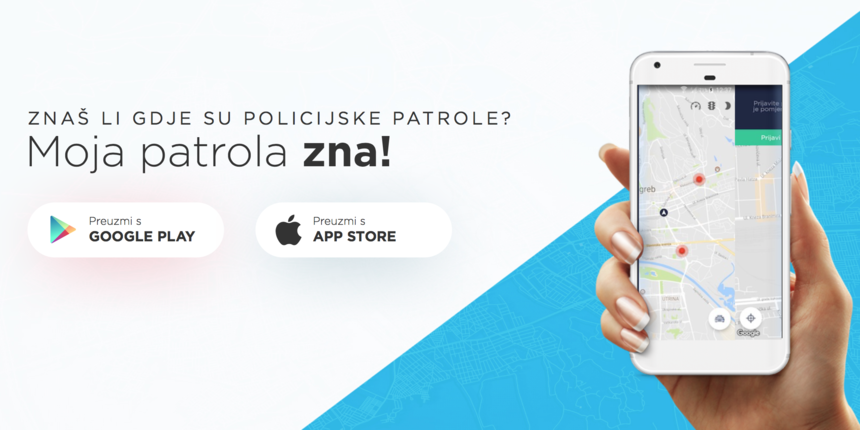 Moja Patrola – aplikacija koja pokazuje gdje se nalaze policijske patrole, kamere i radari