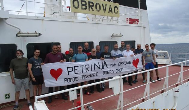 Posada broda Obrovac Tankerske plovidbe poslala dirljivu podršku stradalima u potresu