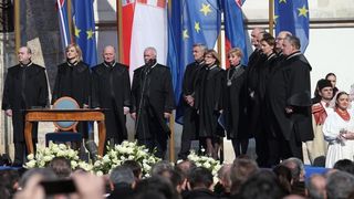 Inauguracija predsjednice Kolinde Grabar Kitarović na Trgu sv. Marka, Foto: Photo: HINA/POOL/PIXSELL