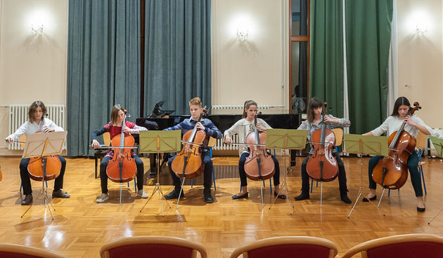 Ansambl, violončelo, Glazbena škola Blagoje Bersa, klasična glazba