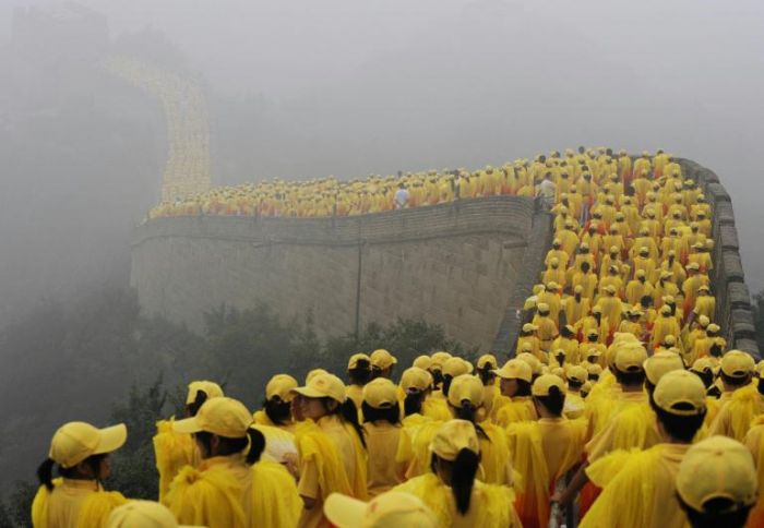 Olimpijska baklja na kineskom zidu
